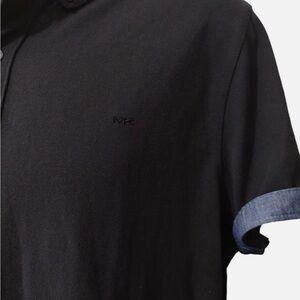 Michael Kors Black Polo with Blue Details